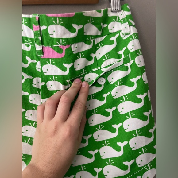 Macbeth Collection Green and White Whale Print Short - Picture 4 of 5